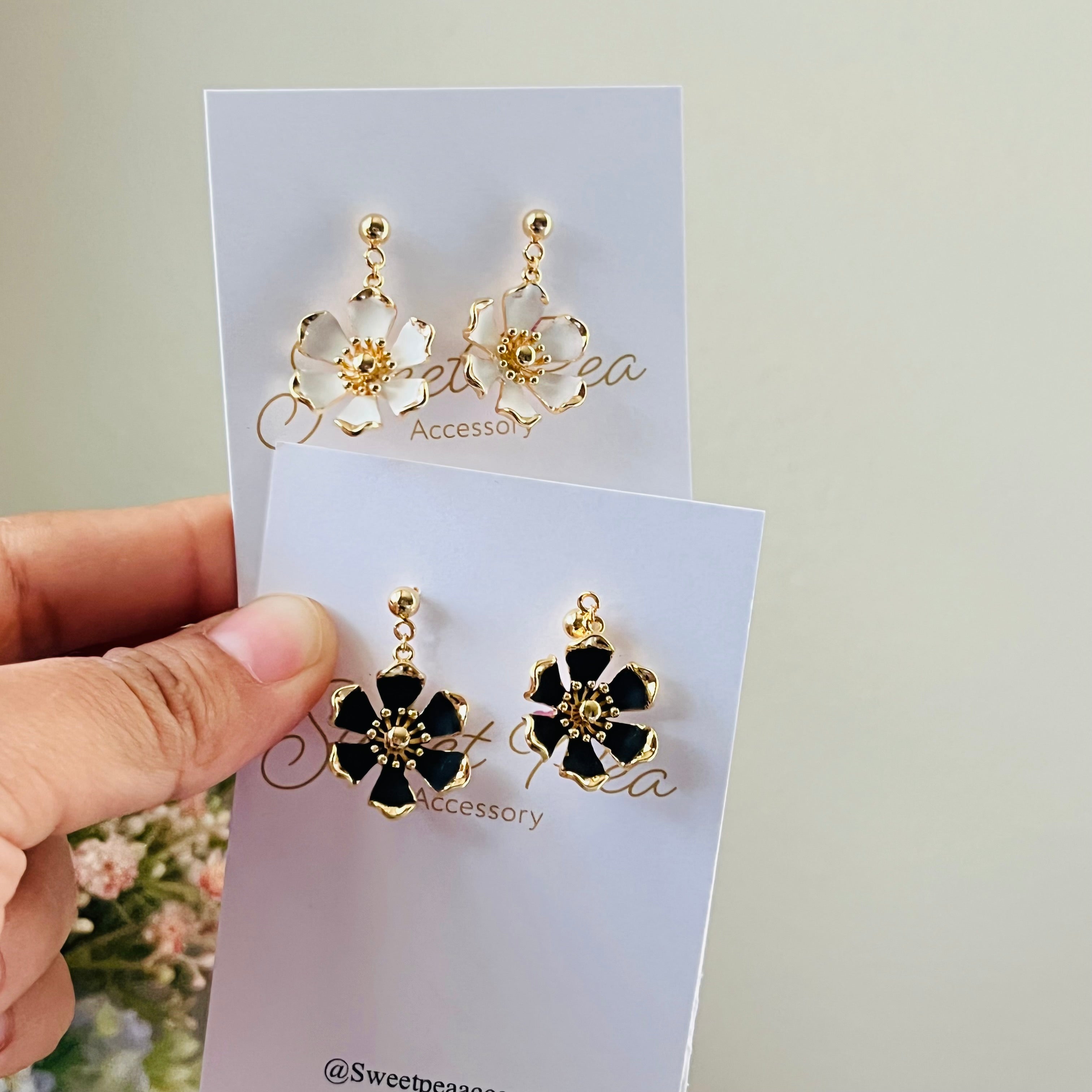 Floral earrings