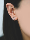 Circle silver stud