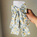 Floral double hair bow