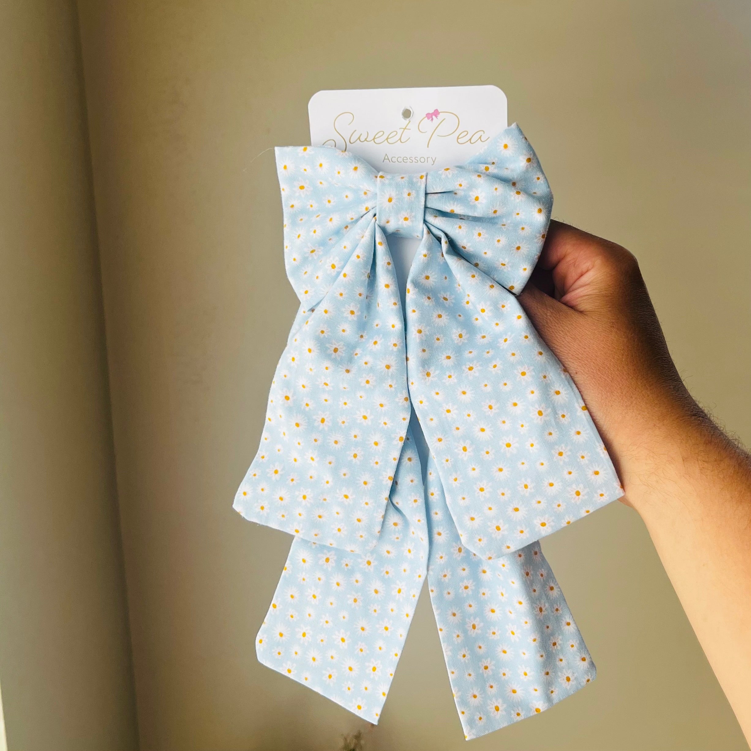 Floral double hair bow